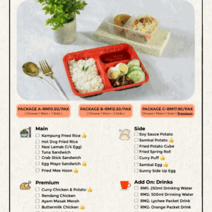 Great Value catering menu: Breakfast Break Pack ABC Menu.