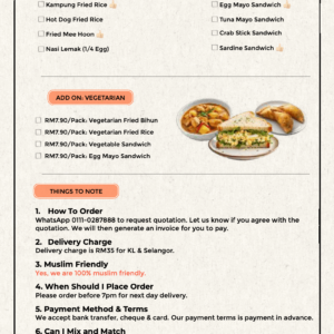 Great Value catering menu: Breakfast Break Pack D Menu.