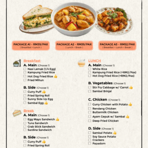 Great Value catering menu: Full Day Buffet A Menu.