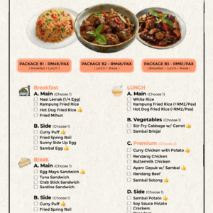 Great Value catering menu: Full Day Buffet B Menu.